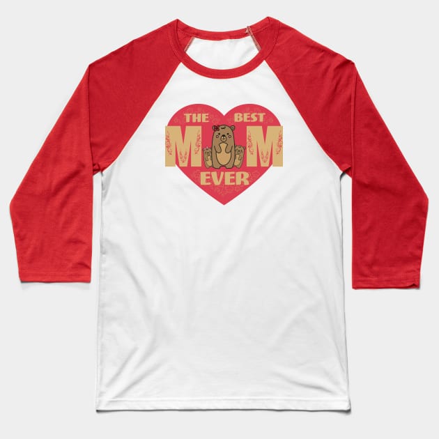 Mama Bear in my Heart Baseball T-Shirt by FunawayHit
